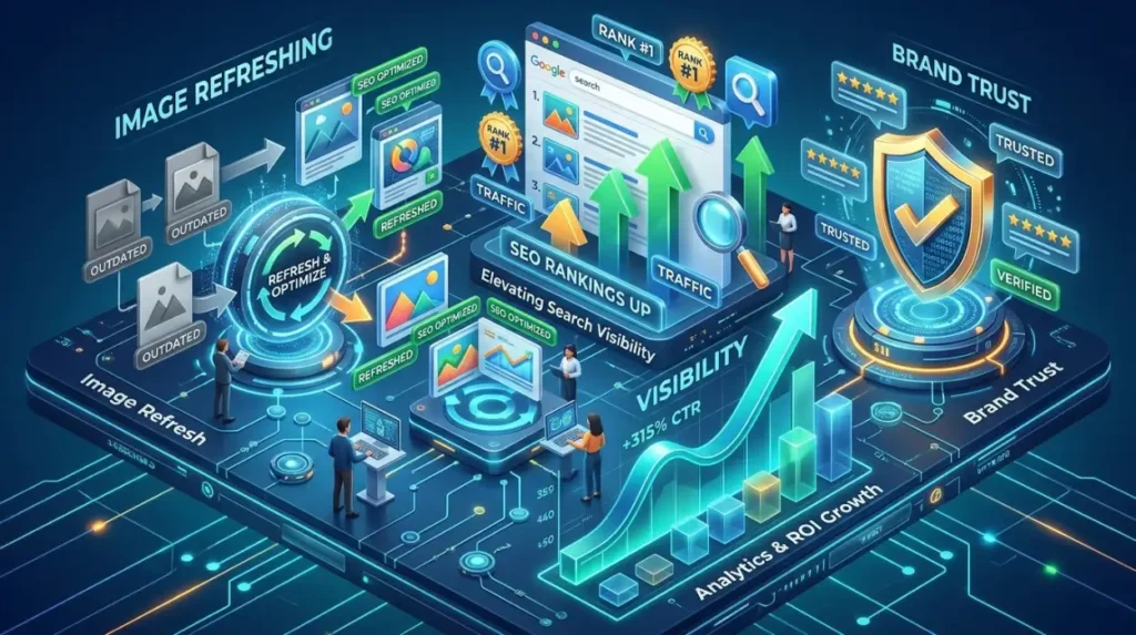 How Do Image Refreshing Strategies Influence Search Visibility and Trust Signals?
