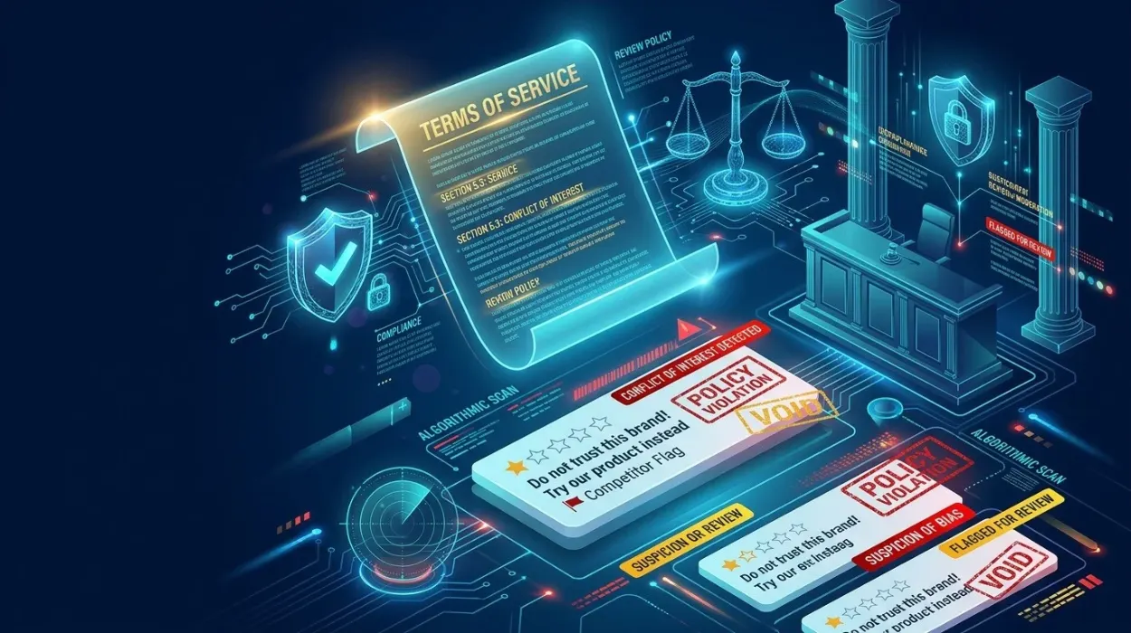 How Platform Terms of Service Apply to Conflict-of-Interest Reviews