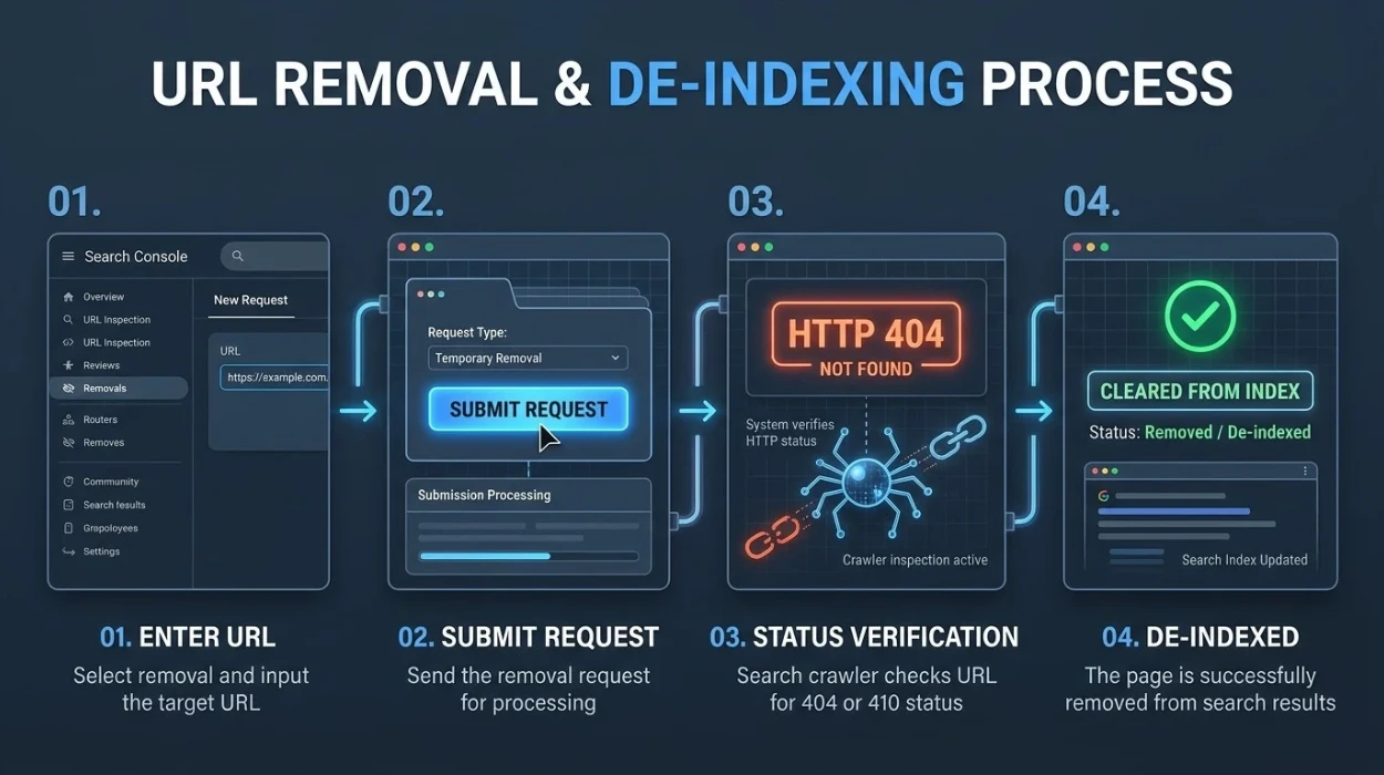 How to Request Immediate URL De-Indexing After Content Is Deleted at Source