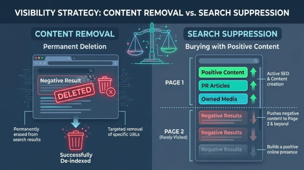 Is content removal more effective than improving search visibility?