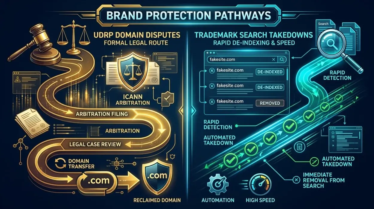 UDRP Domain Disputes vs. Trademark Search Takedowns: Comparing Routes