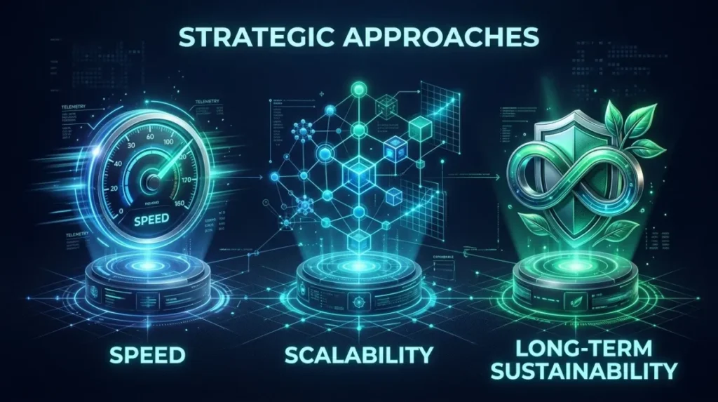 Which Approach Offers Better Speed, Scalability and Long-Term Sustainability?